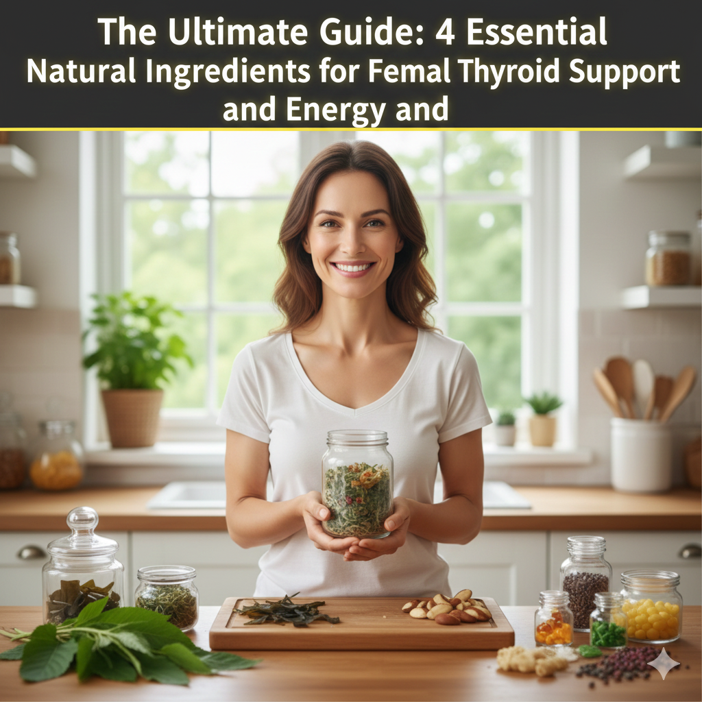 The Ultimate Guide: 4 Essential Natural Ingredients for Female Thyroid Support and Energy